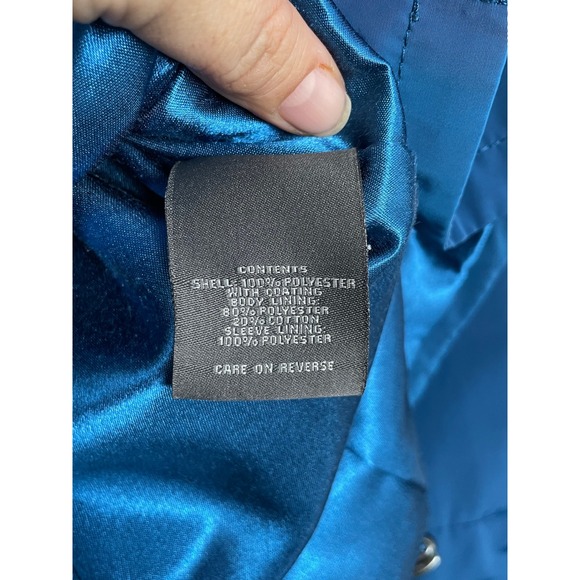 Vince Camuto Women's Blue Double Breasted Belted Trench Coat Size XL - Picture 8 of 11